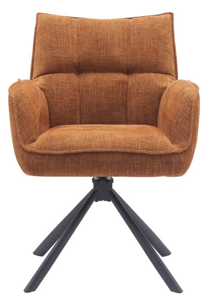 Оранжеви тапицирани трапезни столове в комплект 2 бр. Marilla – Unique Furniture
