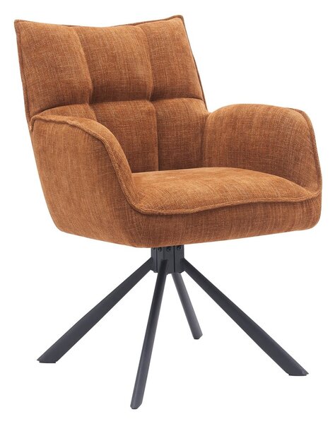 Оранжеви тапицирани трапезни столове в комплект 2 бр. Marilla – Unique Furniture