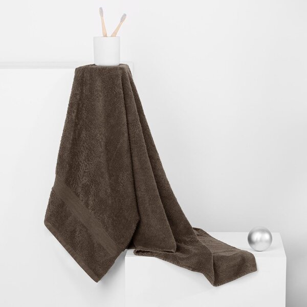 Кафява памучна кърпа от тери 30x50 cm Marina – DecoKing