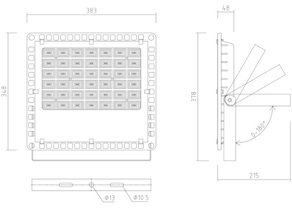 APLED - LED Екстериорна Рефлектор PRO LED/150W/230V IP66 15000lm 6000K