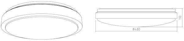 APLED - LED Плафониера LENS PP TRICOLOR LED/36W/230V IP41 2520lm