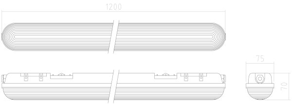 APLED - LED Лампа за повърхностен монтаж DUSTER LED/36W/230V + спешен случай IP65