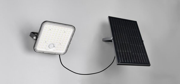 LED стенно външно осветително тяло с таймер и соларен панел (височина 19 cm) Acora – Reality