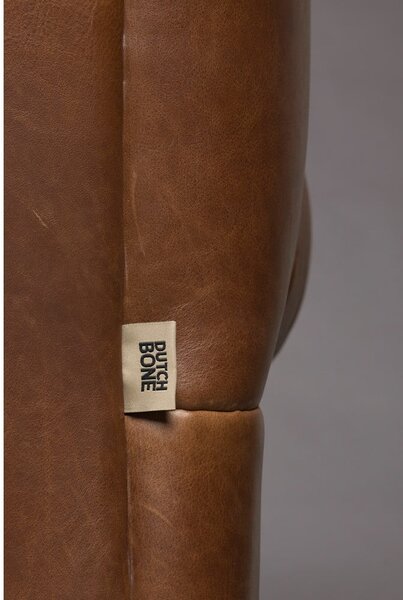 Кафяв кожен диван 214 cm Douglas – Dutchbone