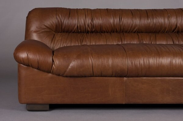 Кафяв кожен диван 214 cm Douglas – Dutchbone
