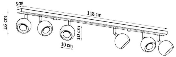 Sollux SL.0442 - Таванен спот OCULARE 6xGU10/10W/230V