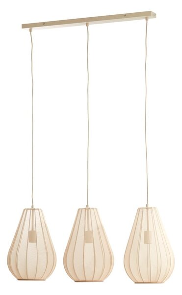 Бежово висящо осветително тяло с текстилен абажур Itela – Light & Living