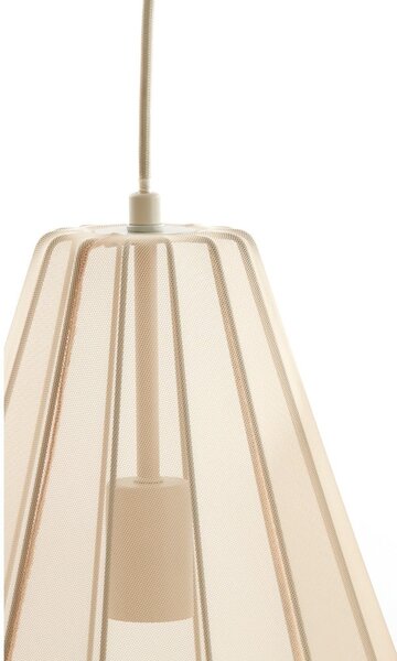 Бежово висящо осветително тяло с текстилен абажур Itela – Light & Living