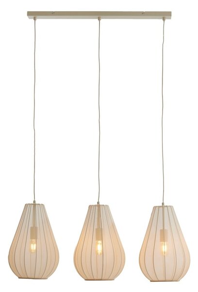 Бежово висящо осветително тяло с текстилен абажур Itela – Light & Living