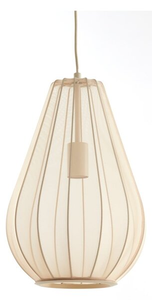 Бежово висящо осветително тяло с текстилен абажур Itela – Light & Living