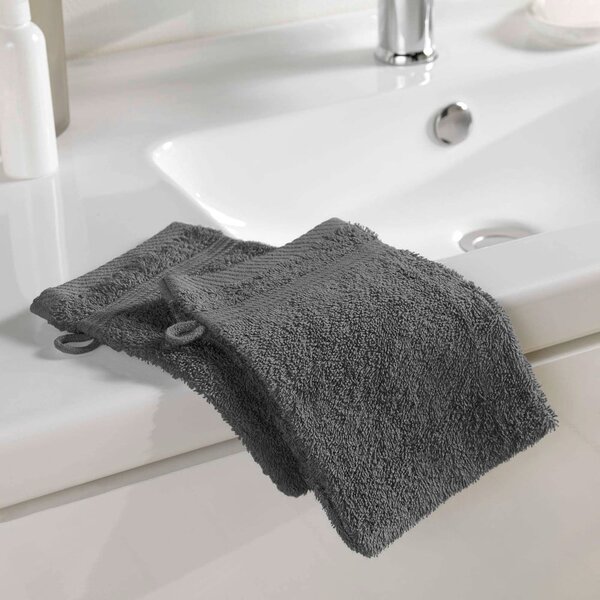 Тъмносива памучна кърпа за миене 15x21 cm Tendresse – douceur d'intérieur