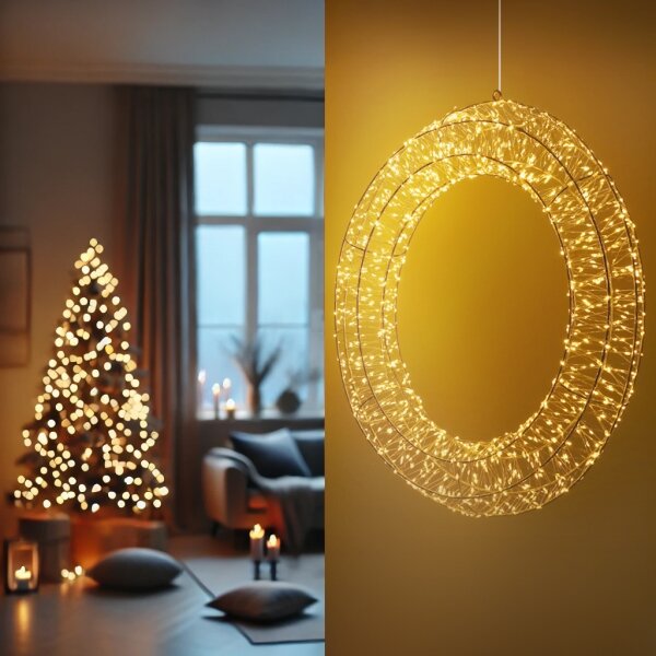 Brilagi - Външен LED коледен венец, 6W/230V, IP44