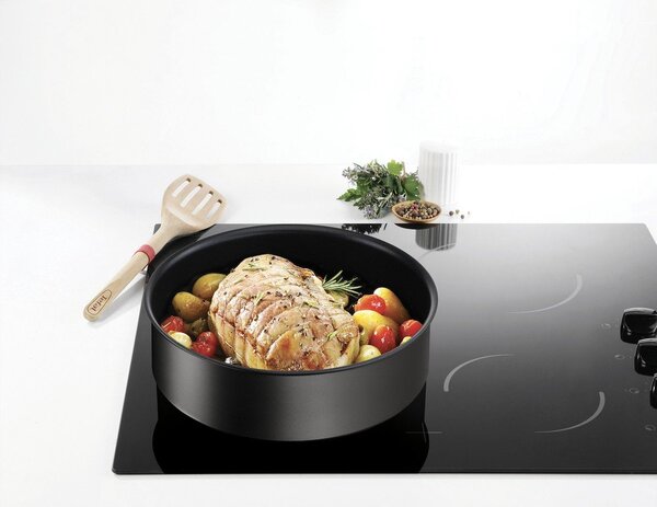 Алуминиеви тигани 2 бр. с незалепващо покритие/с подвижна дръжка ø 28 cm INGENIO Eco Resis L3979102 – Tefal
