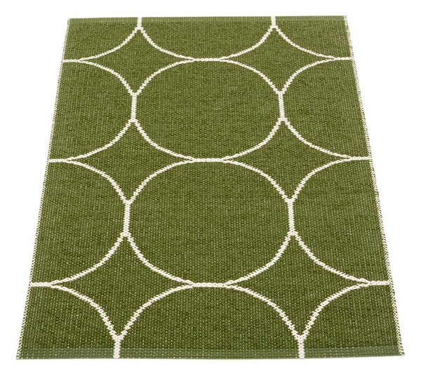 Тъмнозелен килим за открито и закрито 70x100 cm Boo Dark Olive – Pappelina
