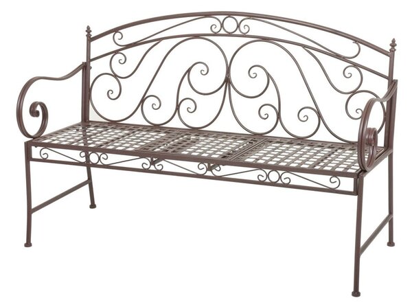 Кафява метална градинска пейка Saket – Garden Pleasure