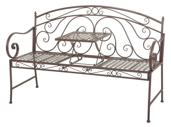 Кафява метална градинска пейка Saket – Garden Pleasure