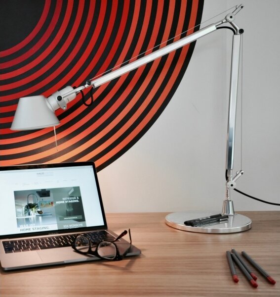 Artemide AR A005910+AR A008600 КОМПЛЕКТ - Настолна лампа TOLOMEO 1xE27/70W/230V