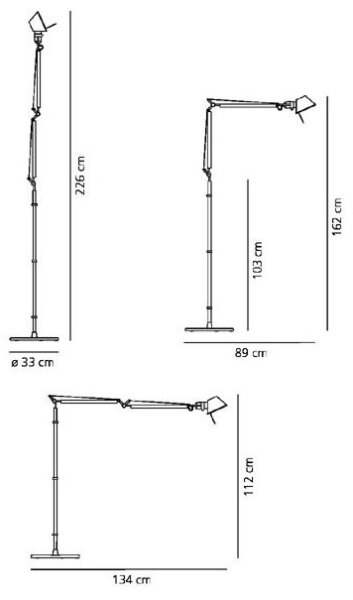 Artemide AR 0947010A+AR A012820 KOMPLET - Лампион TOLOMEO 1xE27/100W/230V