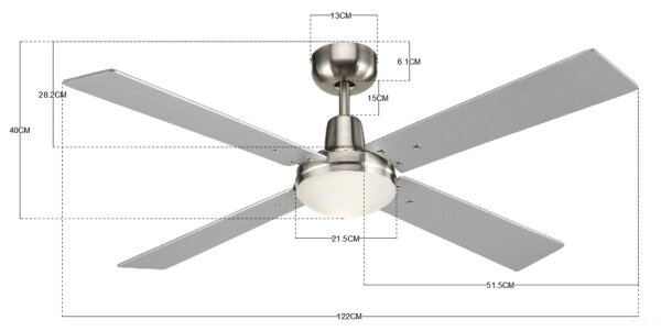 Lucci Air 210334 - таванен вентилатор AIRFUSION 1xE27/60W/230V дърво/хром + DO