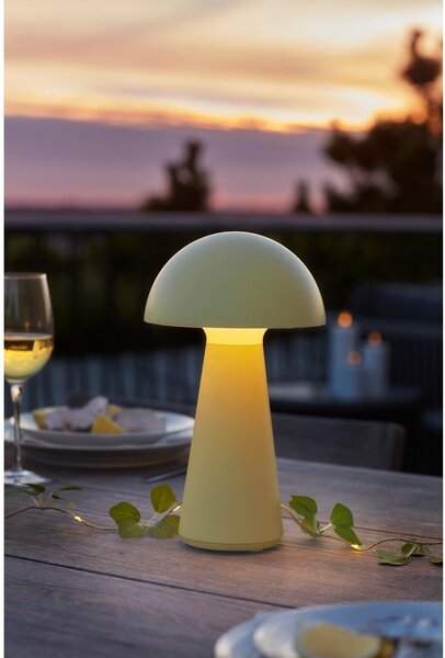 Жълта LED настолна лампа с дистанционно управление (височина 28 cm) Sam – Sirius