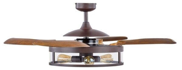FANAWAY 212925 - LED таванен вентилатор CLASSIC 3xE27/4W/230V кафяв + DO