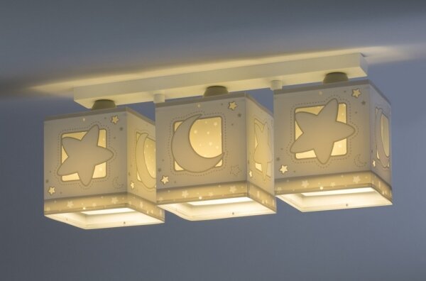 Dalber 63233NE - Детска лампа за таван MOONLIGHT 3xE27/60W/230V