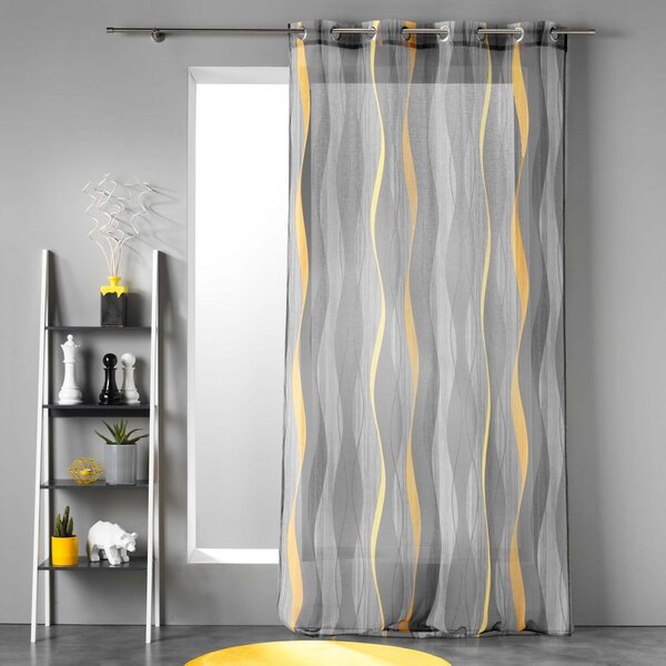Сива завеса от воал 140x240 cm Ondulys – douceur d'intérieur