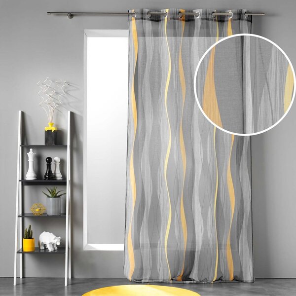 Сива завеса от воал 140x240 cm Ondulys – douceur d'intérieur