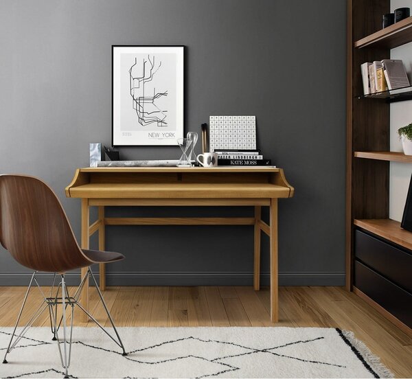 Работна маса от декор от дъб за секретар 44x115 cm Carteret – Woodman