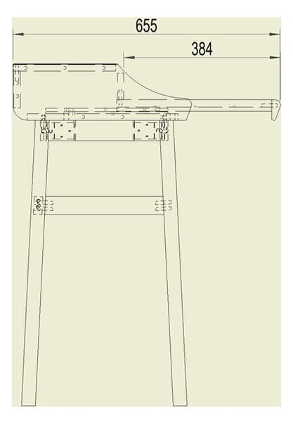 Работна маса от декор от дъб за секретар 44x115 cm Carteret – Woodman