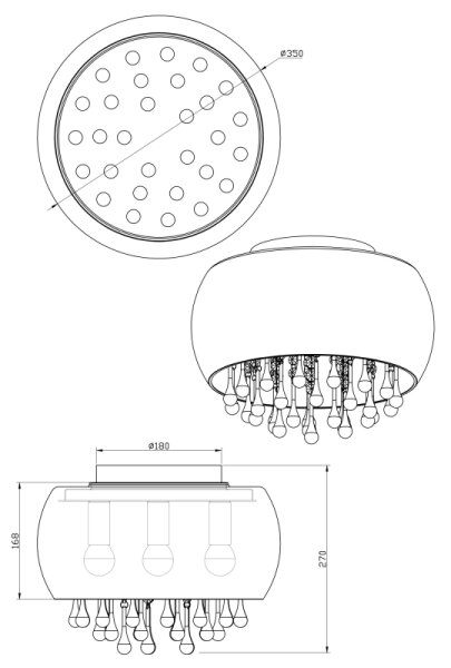 Globo 15809D - Лампа KALLA 5xE14/25W/230V