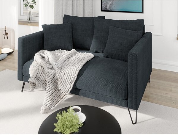 Тъмносив шенилов диван 140 cm Freya – Ropez