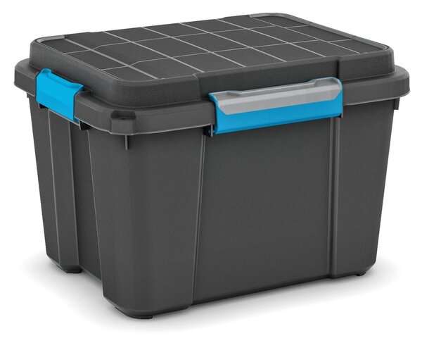 Черна пластмасова кутия за съхранение с капак 49,5x39x34 cm Scuba Box – KIS