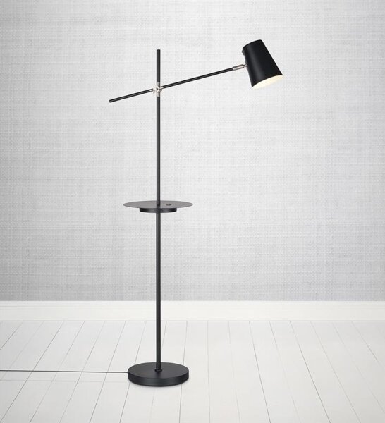 Markslöjd 107307 - Стояща лампа s USB LINEAR 1xE14/40W/230V