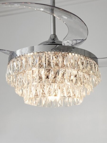 FANAWAY 212923 - LED Вентилатор за таван VEIL 6xE14/4,5W/230V хром + д.у