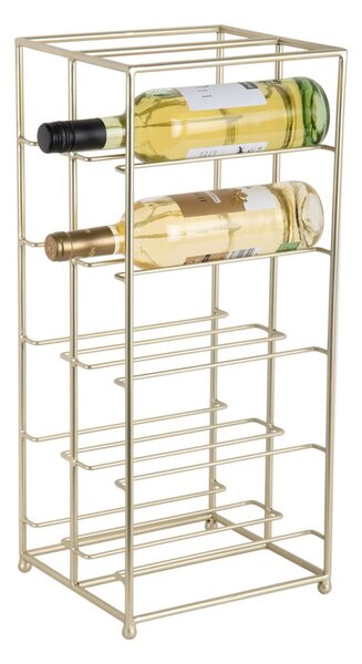 Метален стелаж за вино в златист цвят брой бутилки 10 25x57x22,5 cm Dual Floor – PT LIVING