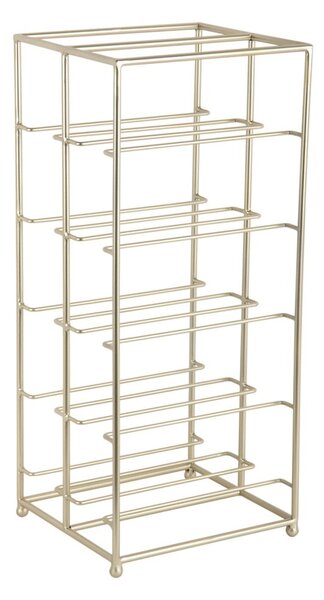 Метален стелаж за вино в златист цвят брой бутилки 10 25x57x22,5 cm Dual Floor – PT LIVING