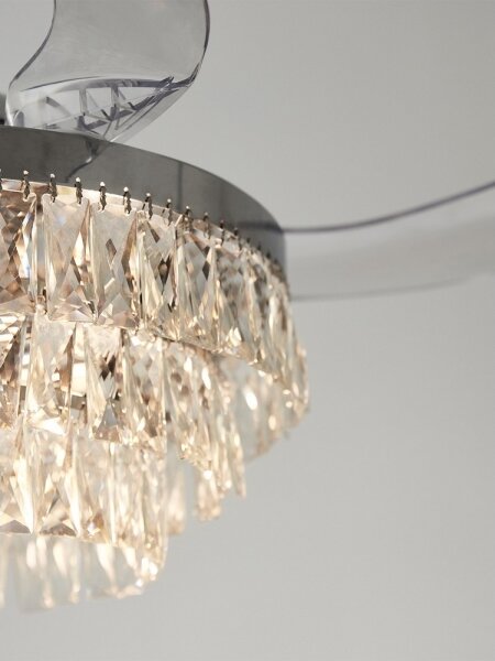 FANAWAY 212923 - LED Вентилатор за таван VEIL 6xE14/4,5W/230V хром + д.у