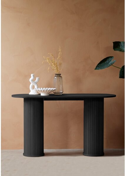 Черна конзолна маса 40x130 cm Nola – Unique Furniture