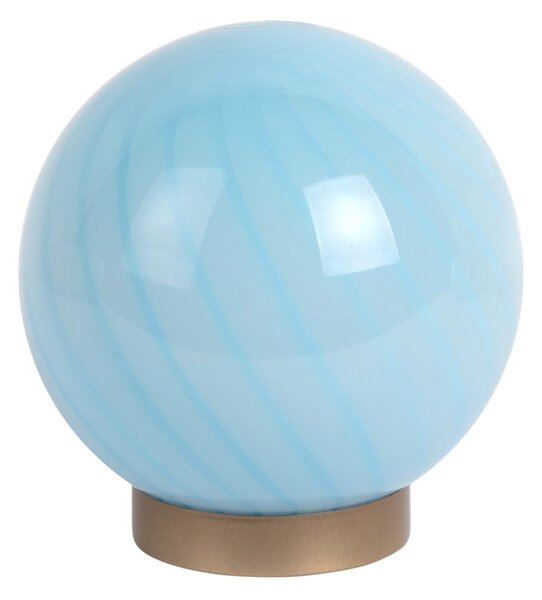 Светлосиня настолна лампа със стъклен абажур (височина 17 cm) Summer Globe – Leitmotiv