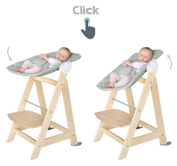 Стол за хранене в светлозелен и естествен цвят Style Born Up 2in1 – Roba