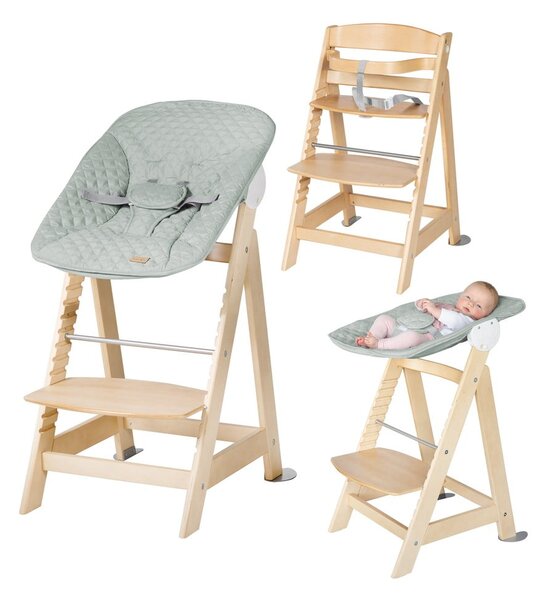 Стол за хранене в светлозелен и естествен цвят Style Born Up 2in1 – Roba