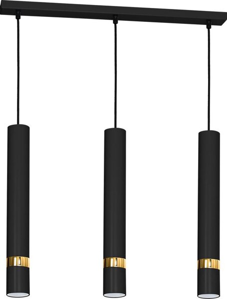 Полилей на кабел JOKER 3xGU10/25W/230V черен/златен