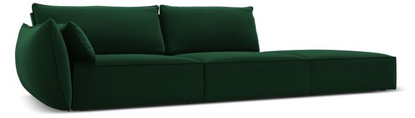 Тъмнозелен кадифен диван ляв ъгъл 264 cm Vanda – Mazzini Sofas