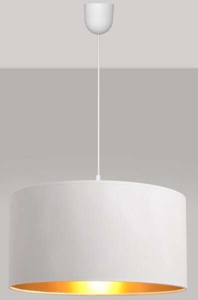 Полилей ALBA 1xE27/15W/230V, Ø 40 см, бял/златен