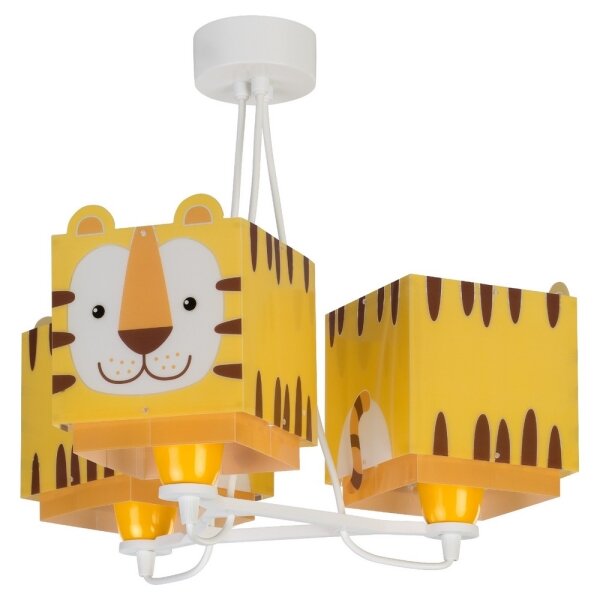 Dalber 64567 - Детски полилей LITTLE TIGER 3xE27 / 60W / 230V