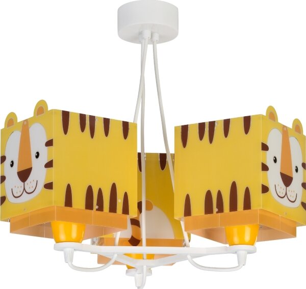 Dalber 64567 - Детски полилей LITTLE TIGER 3xE27 / 60W / 230V