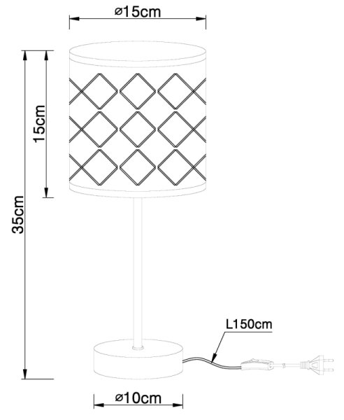 Globo 15229T - Настолна лампа CLARKE 1xE14 / 40W / 230V