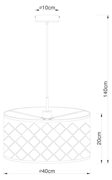 Globo 15229H - Полилей на въже CLARKE 1xE27/60W/230V