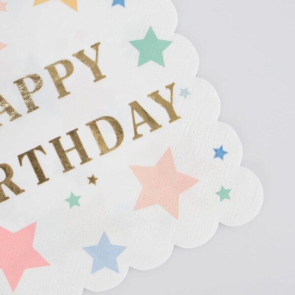 Хартиени салфетки в комплект 16 бр. Happy Birthday – Meri Meri
